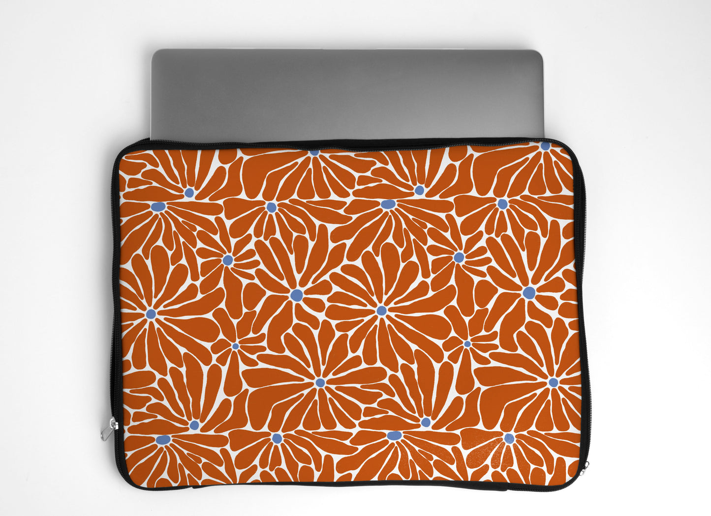 D Orange Bloom Laptop Sleeve