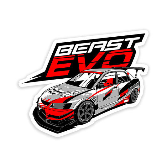 Mitsubishi Lancer Evo Beast Sticker