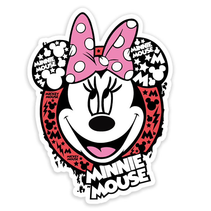 minnie mouse circle Sticker