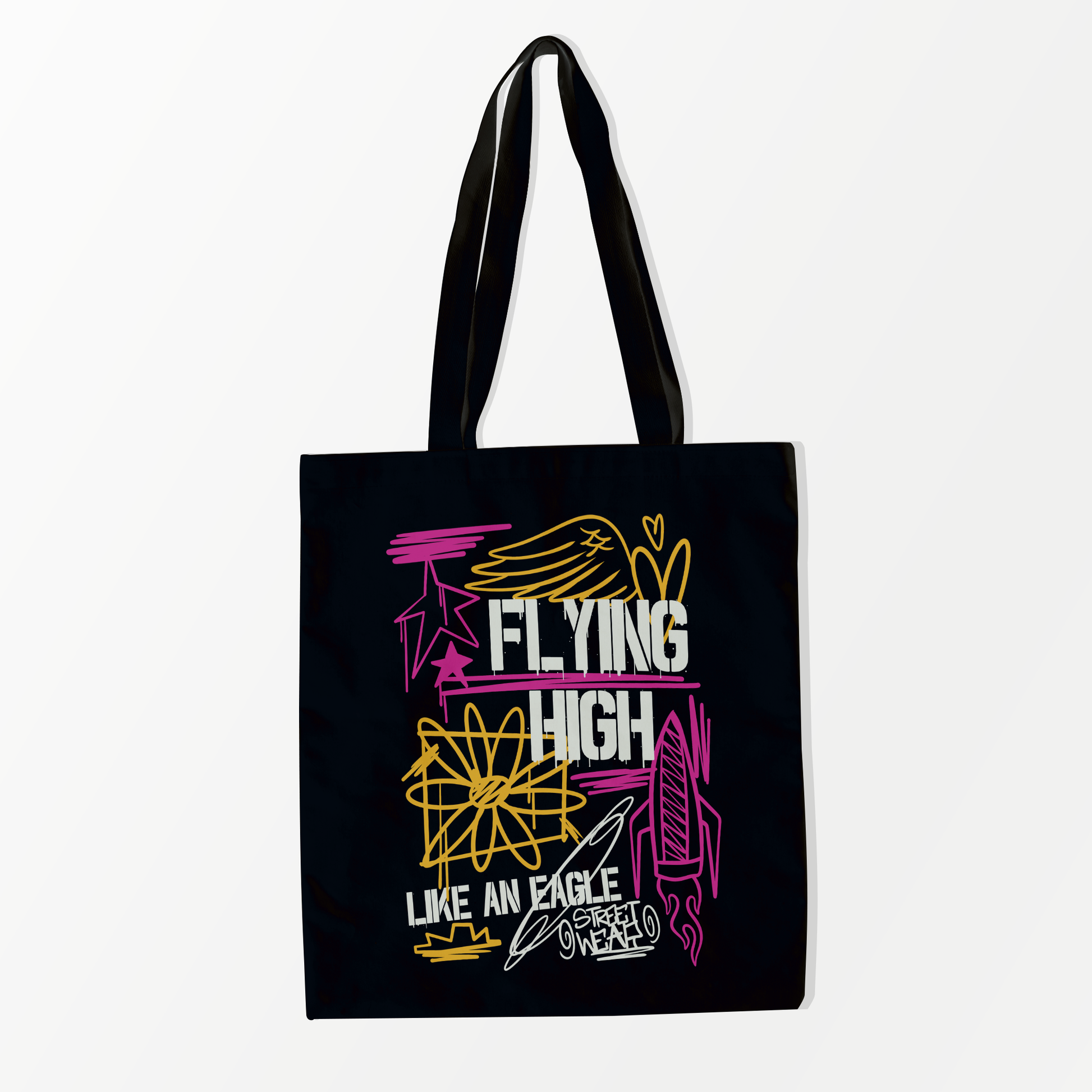 Flying High Tote Bag Black