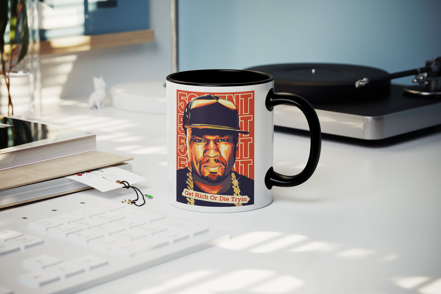 50 cent get rich Mug