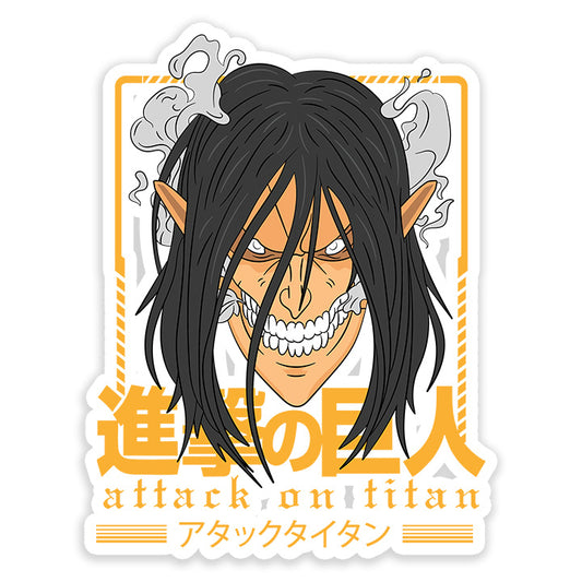 Eren Yeager Titan Attack on Titan Yellow Sticker