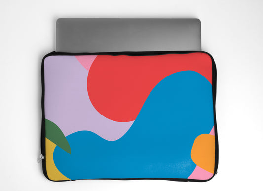 Abstract colorful Blue Red Laptop Sleeve