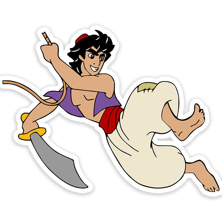 Aladdin in action Sticker