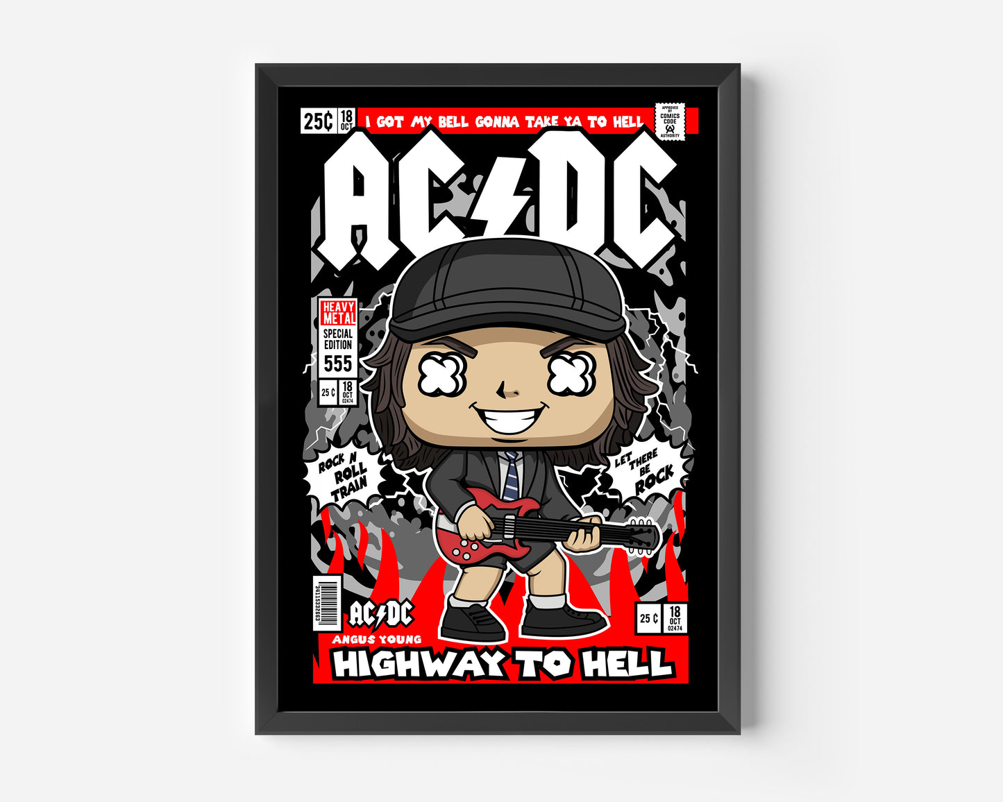 Angus Young ACDC Pop Poster