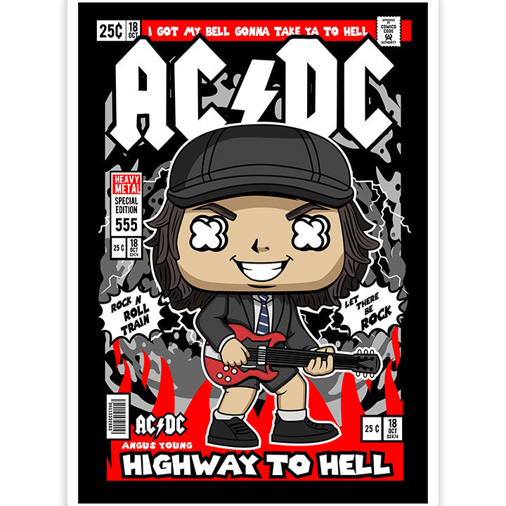 Angus Young ACDC Sticker