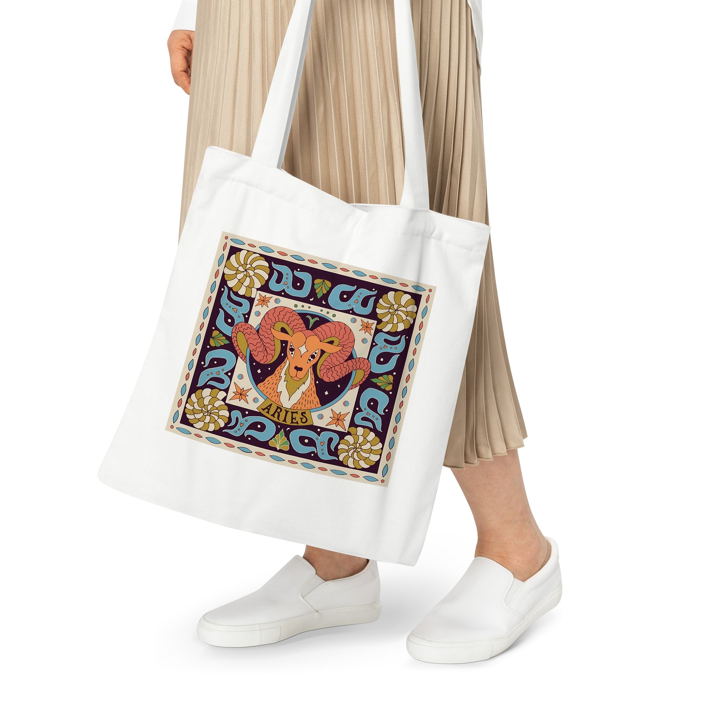 Aries Horoscope Tote Bag