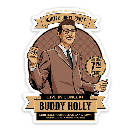 Buddy Holly Sticker