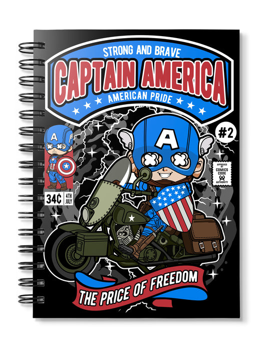 Captain America Motorcycle Notebook