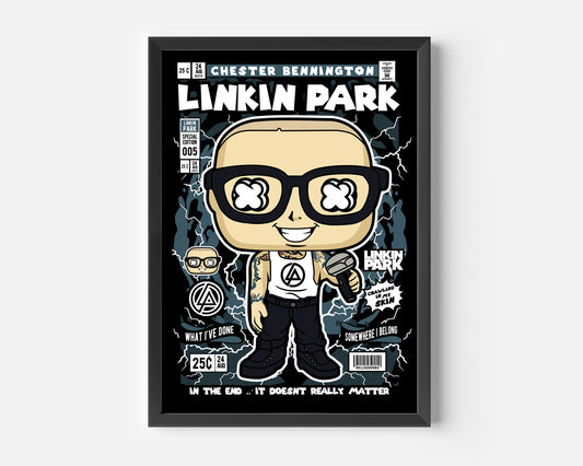 Chester Bennington Linkin Park Pop Poster