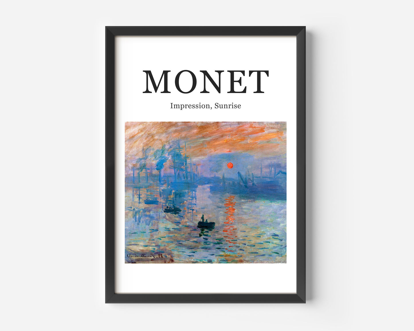 Claude Monet Impression Sunrise Poster