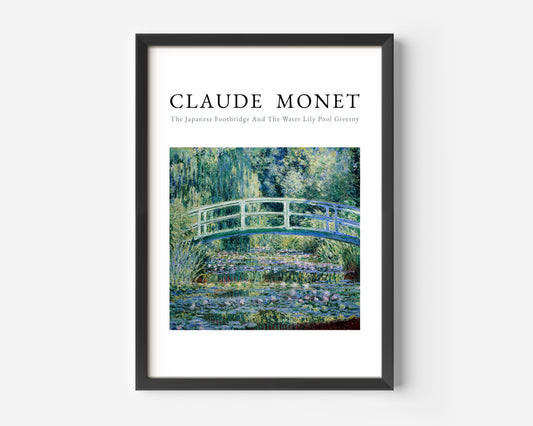 Claude Monet waterlilies and Japanese Bridge Poster