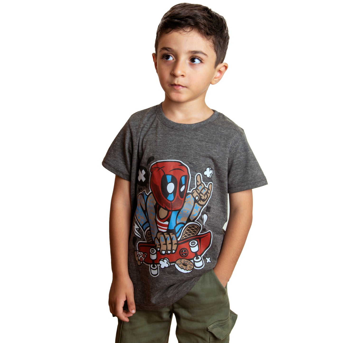 Deadpool Skater Kids T-Shirt