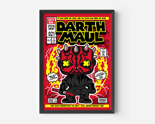 Darth Maul Star Wars Pop Poster