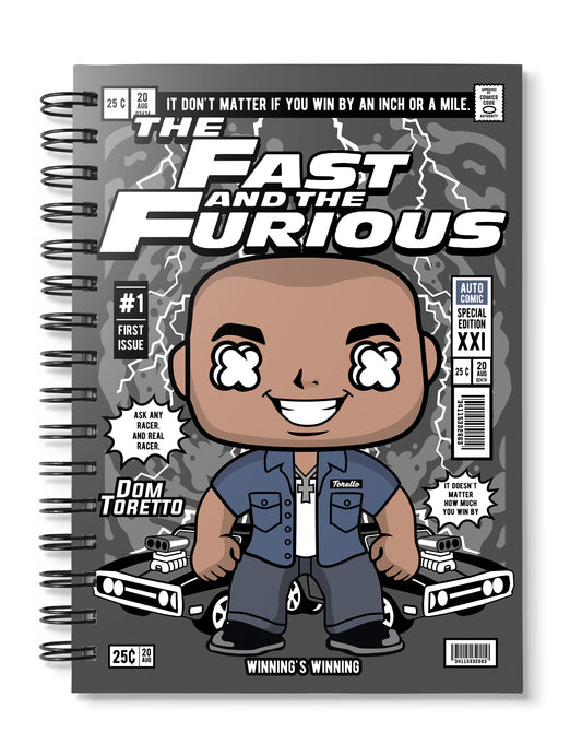 Dom Toretto Fast and Furious Pop Art Notebook