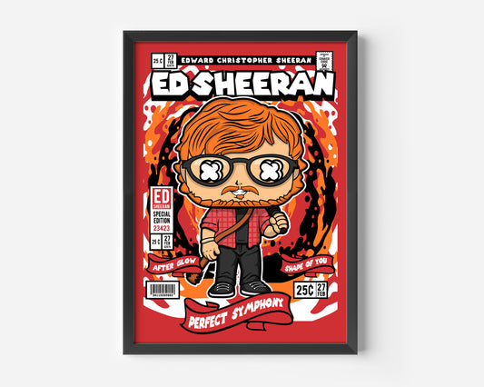 Ed Sheeran Pop Poster