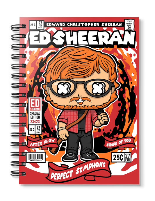 Ed Sheeran Pop Art Notebook