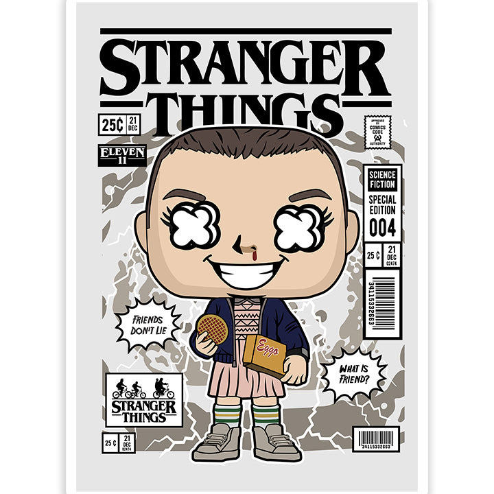 Eleven With Eggos Stranger Things pop Art Sticker