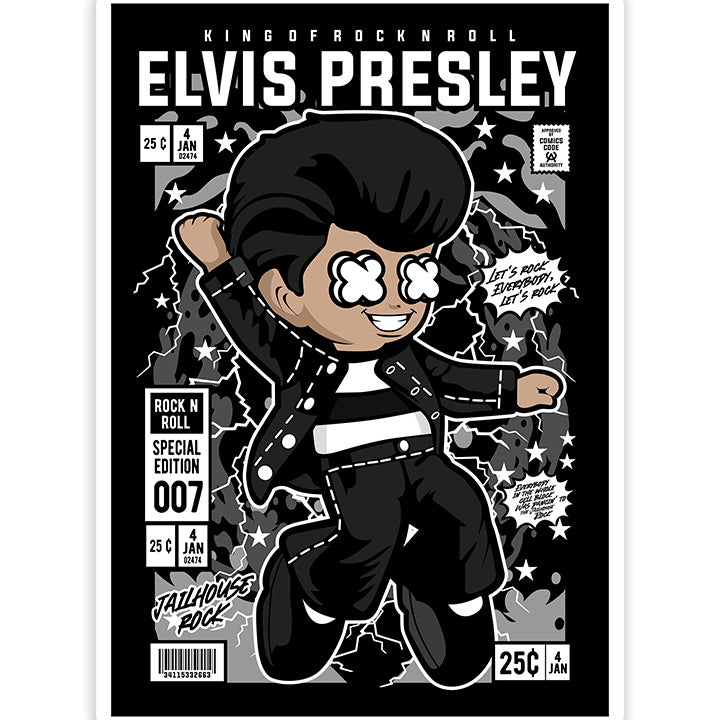 Elvis pop Art Sticker