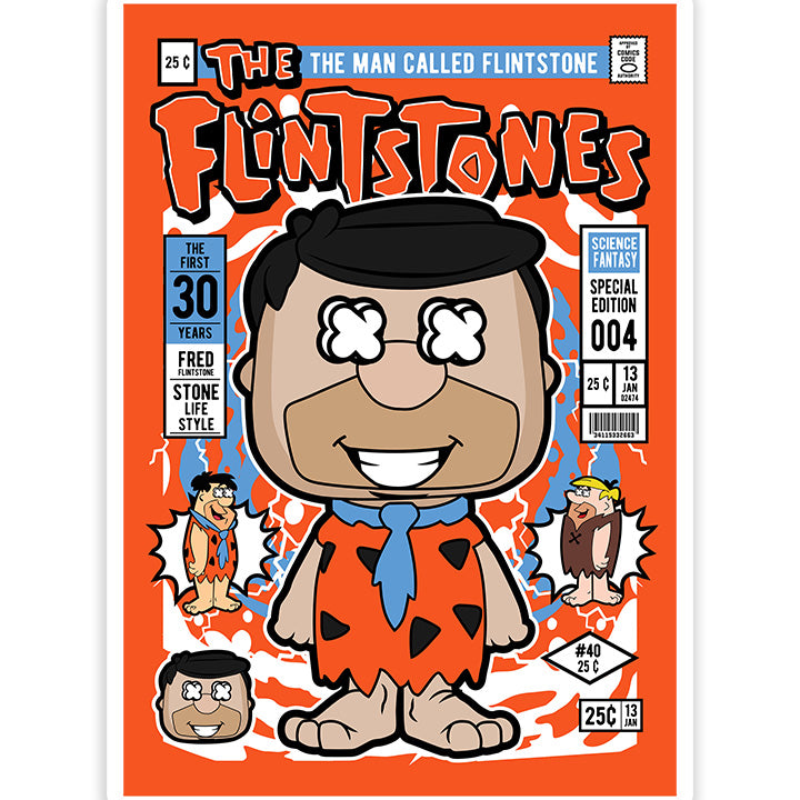 Fred Flinstone pop Art Sticker