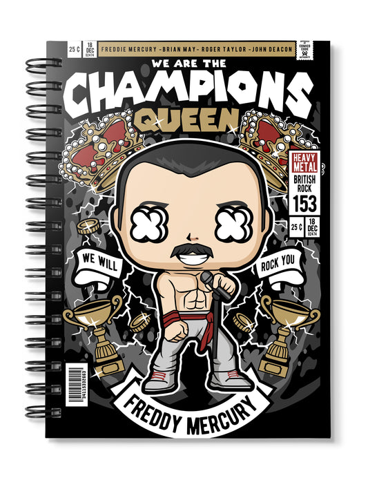 Freddy Mercuri Queen Pop Art Notebook