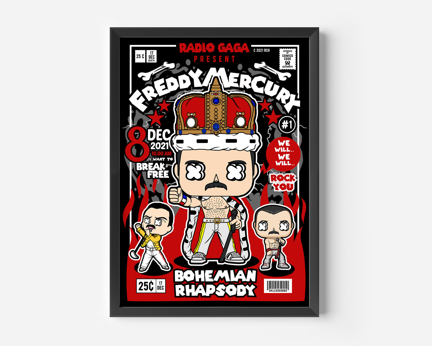 Freddy Mercury Pop Poster