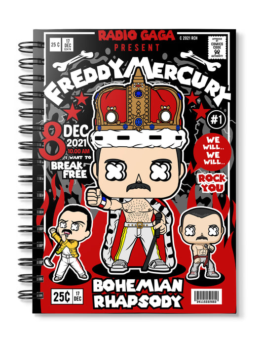 Freddy Mercury Pop Art Notebook