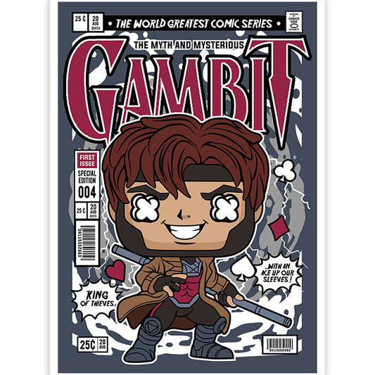 Gambit pop Art Sticker