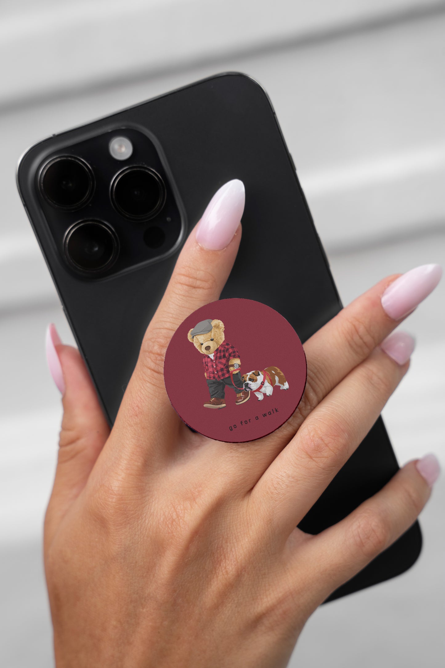 Go For walk Bear Pop Socket