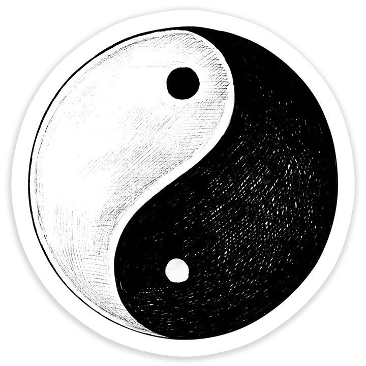 Yin and Yang symbol sticker