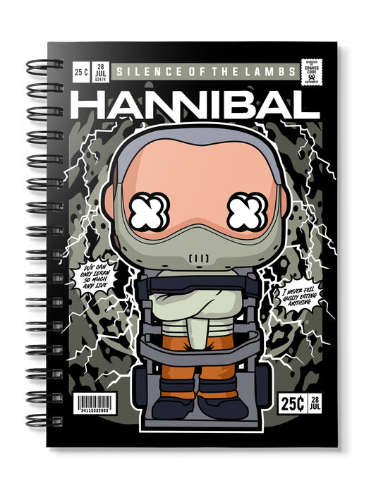 Hannibal Lector Silence Of The Lambs Pop Art Notebook