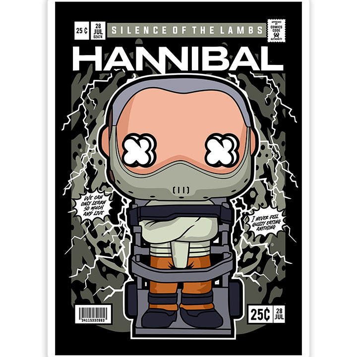 Hannibal Lector Silence of the Lambs pop Art Sticker