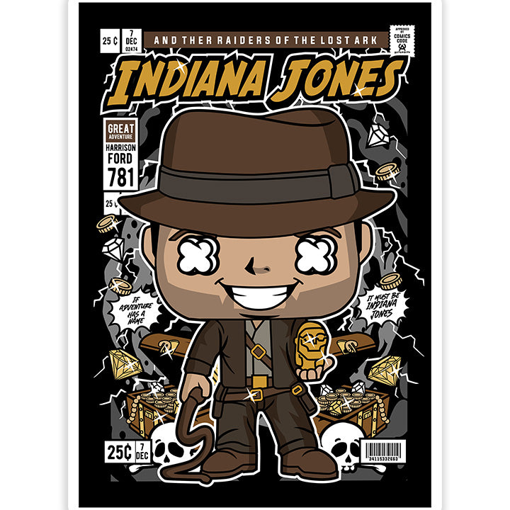 Indiana Jones pop Art Sticker