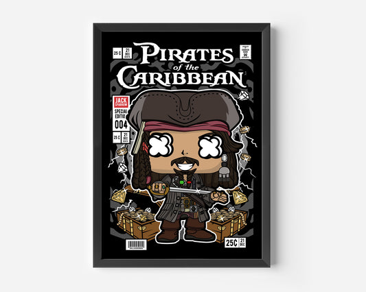 Jack Sparrow Pirates Of The Caribbean Pop Poster