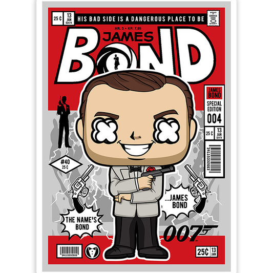 James Bond pop Art Sticker