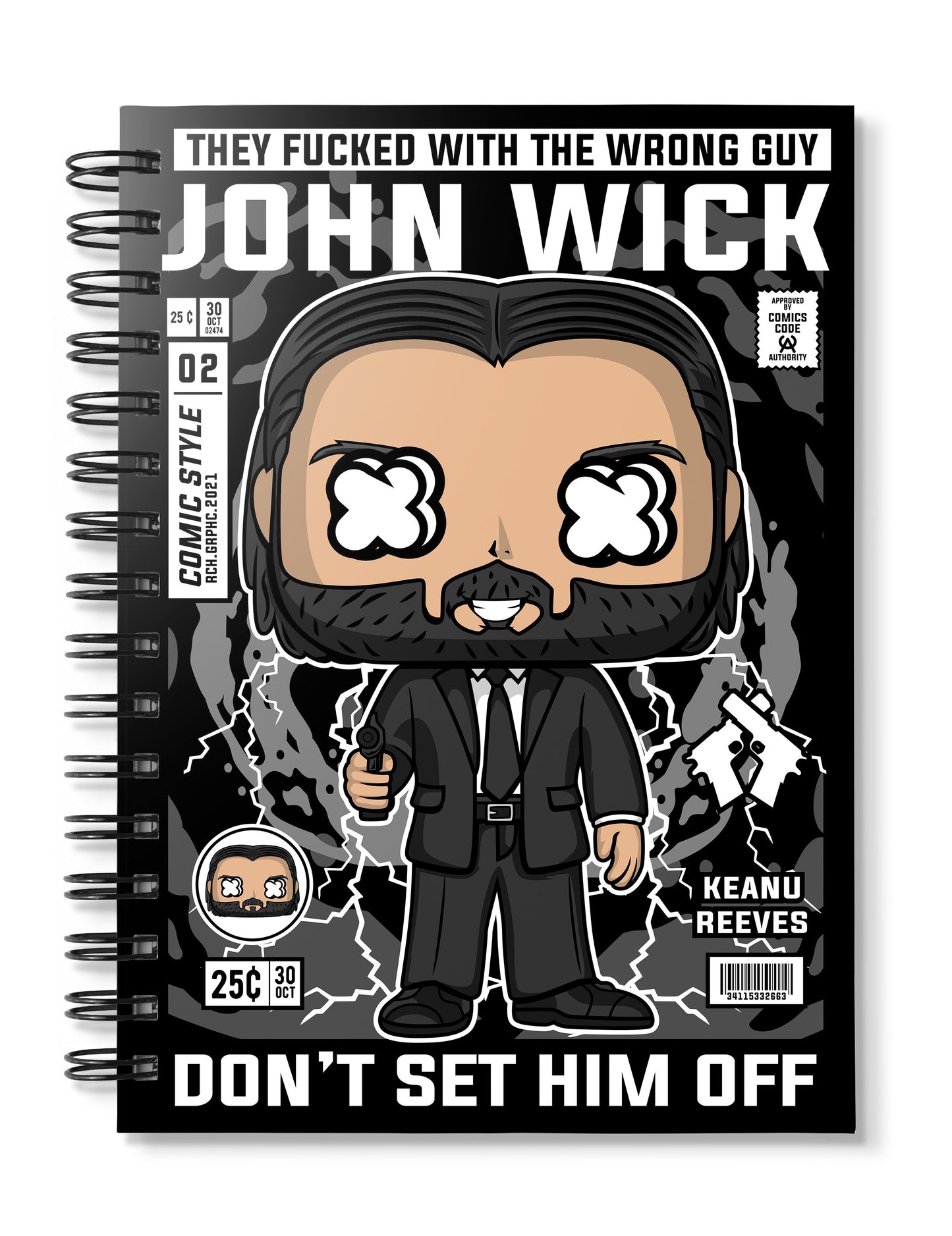 John Wick Pop Art Notebook