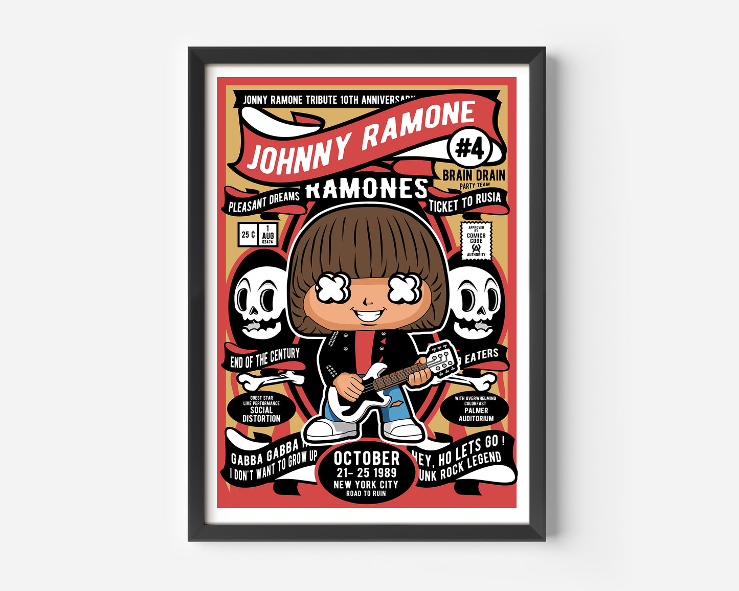 Johnny Ramone Pop Poster