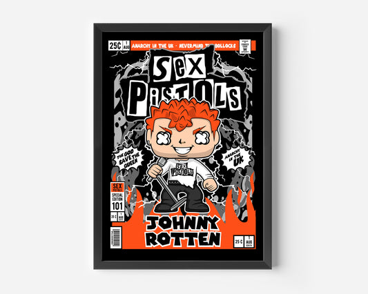 Johnny Rotten Sex Pistols Pop Poster