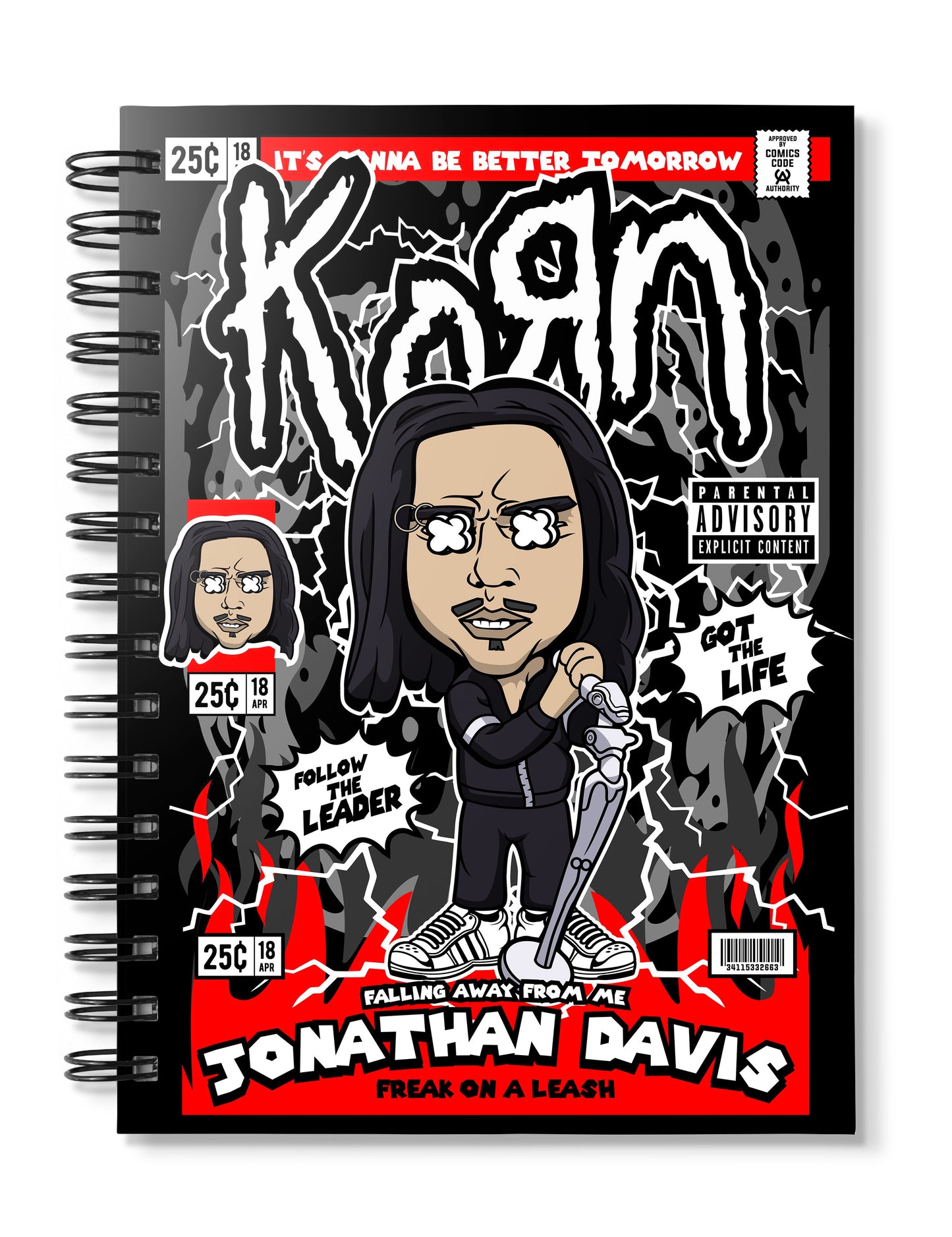 Jonathan Davis KoRn Pop Art Notebook