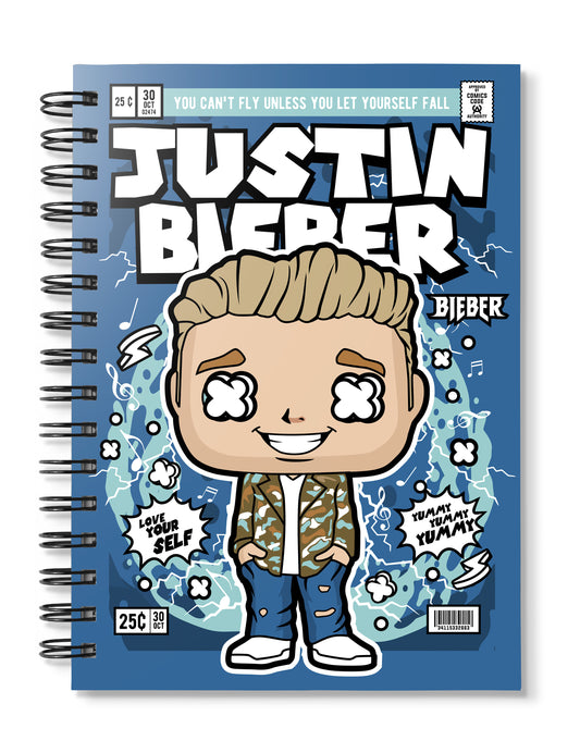 Justin Bieber Pop Art Notebook