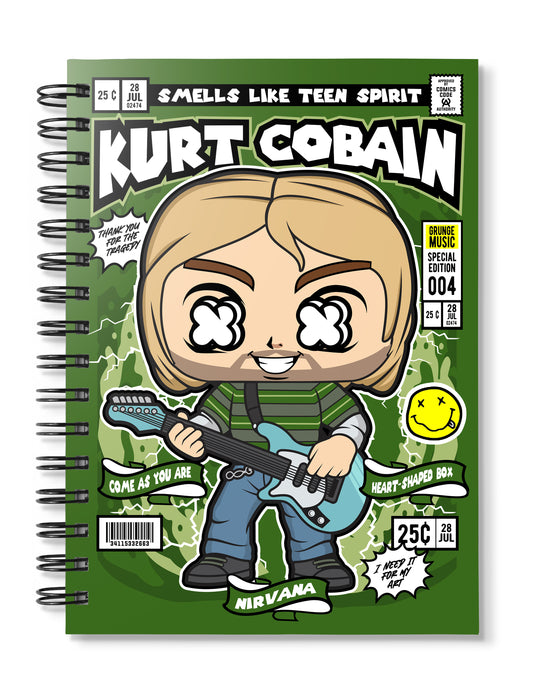 Kurt Cobain Pop Art Notebook