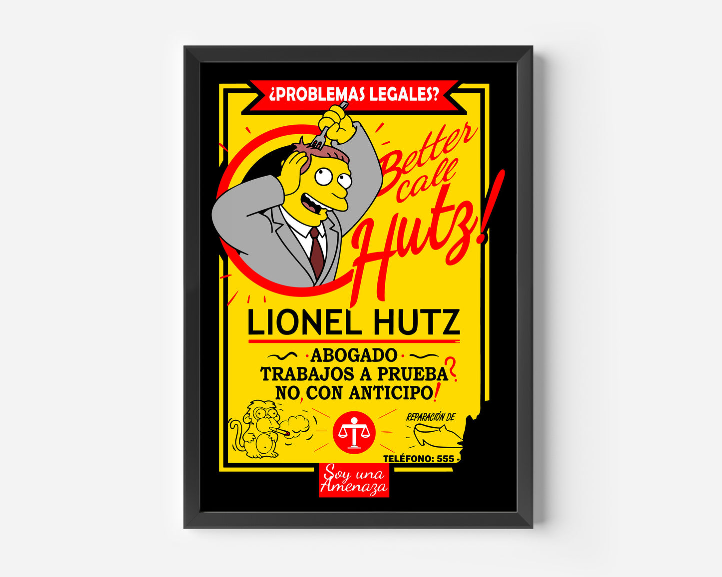 Lionel-Hutz-Simpsons men Poster