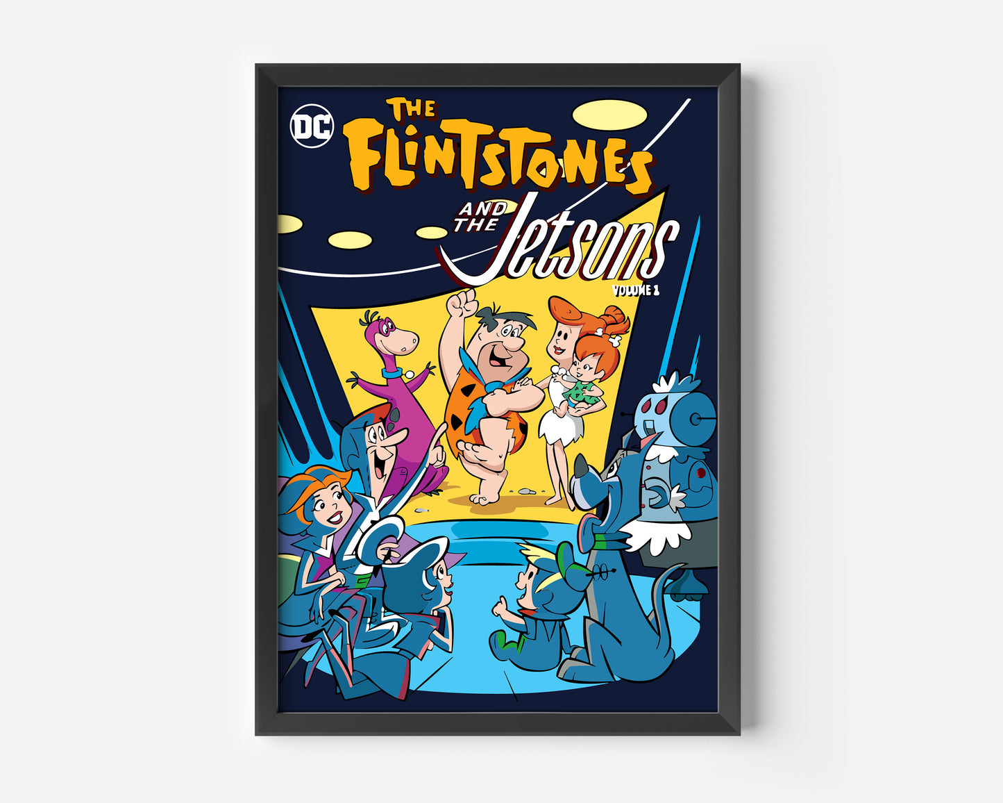 flintstones Los Picapiedra con Los Supersonicos Poster