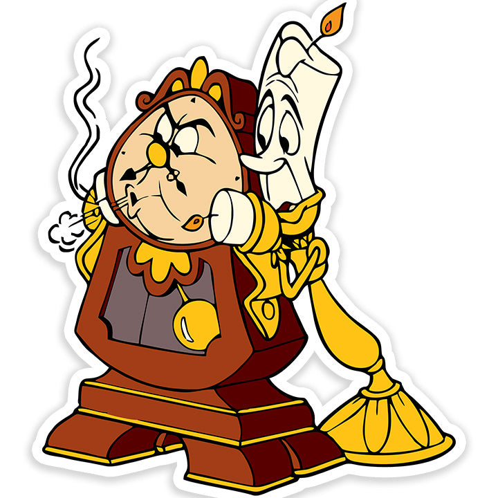 Lumiere & Cogsworth BATB Sticker