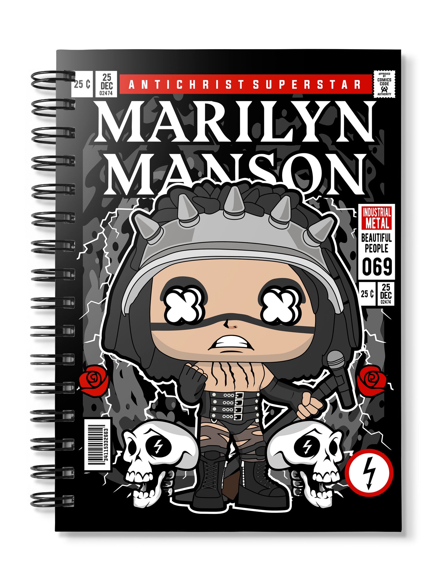 Marilyn Manson Pop Art Notebook