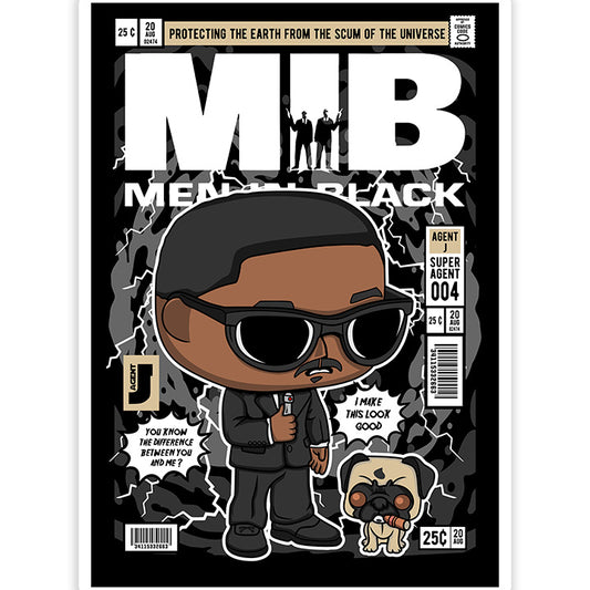 Men In Black pop Art Sticker