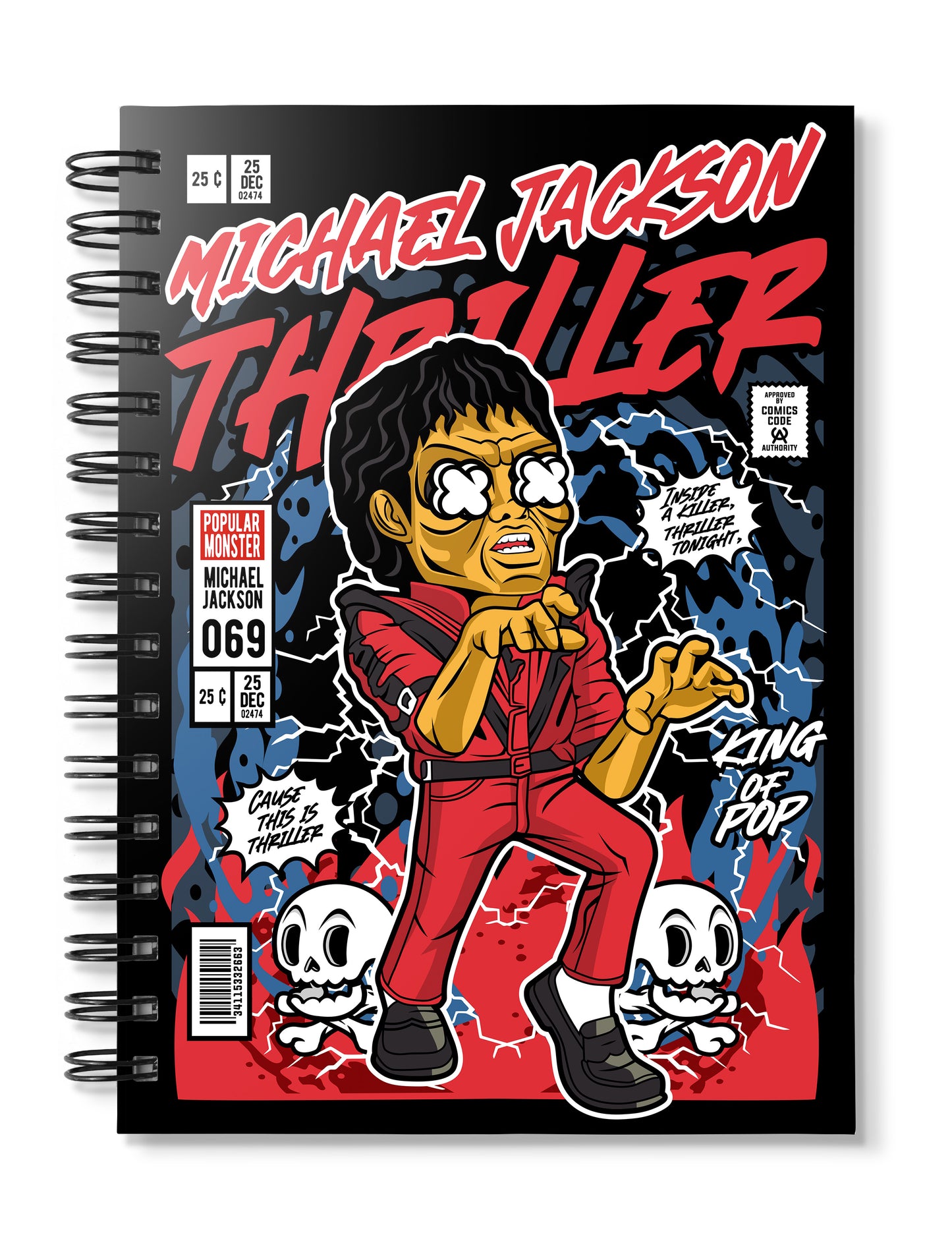 Michael Jackson Thriller Pop Art Notebook