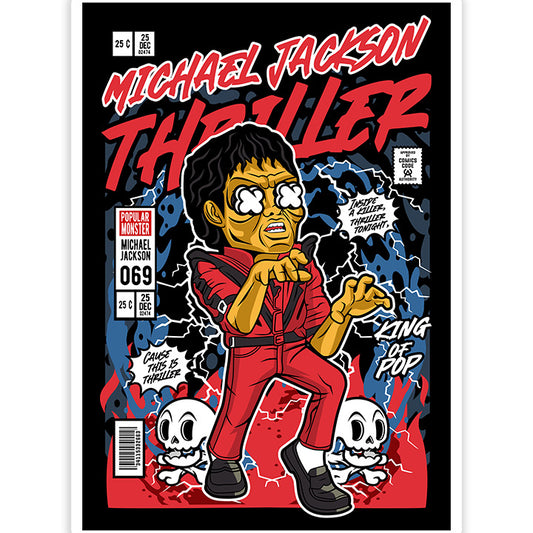 Michael Jackson Thriller pop Art Sticker