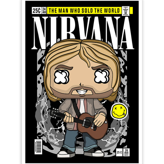 Nirvana Kurt Cobain pop Art Sticker