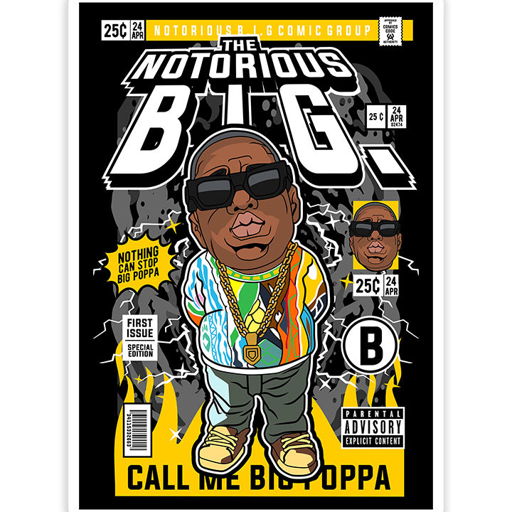 Notorious B.I.G pop Art Sticker